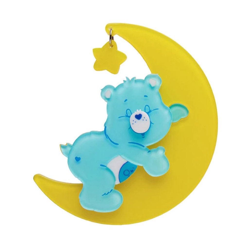 New Erstwilder Care Bears Moon & Star Bed Time ! Brooch *Price Firm*